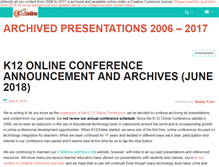 Tablet Screenshot of k12onlineconference.org